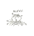 ぼさぼさガール（個別スタンプ：19）