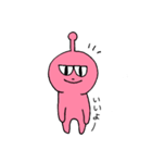 ぴんくの宇宙人（個別スタンプ：3）
