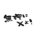 文字だけスタンプ(ふちなし)（個別スタンプ：10）