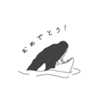 モノトーンな動物たち（個別スタンプ：33）