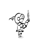 モノクロナイト 2D（個別スタンプ：2）