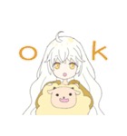 ひつじと女の子（個別スタンプ：8）