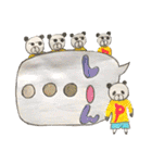 ふきだしで遊ぶかわいい、ぱんだたち（個別スタンプ：15）