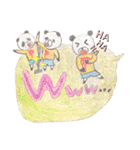 ふきだしで遊ぶかわいい、ぱんだたち（個別スタンプ：20）