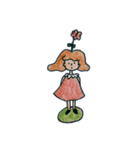girl and her wonderful friends（個別スタンプ：3）