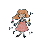 girl and her wonderful friends（個別スタンプ：17）