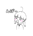 カップルにも。シンプルかわいい女の子（個別スタンプ：2）