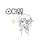 カップルにも。シンプルかわいい女の子（個別スタンプ：12）