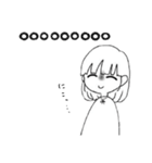 カップルにも。シンプルかわいい女の子（個別スタンプ：18）