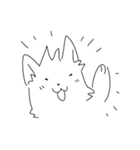 ゆるい白犬（個別スタンプ：1）