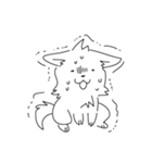 ゆるい白犬（個別スタンプ：3）