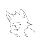 ゆるい白犬（個別スタンプ：7）