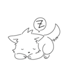 ゆるい白犬（個別スタンプ：8）