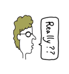 日常シュールな横顔（個別スタンプ：32）