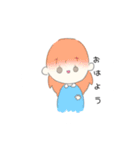 パステルカラーガール（個別スタンプ：1）