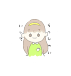 パステルカラーガール（個別スタンプ：4）