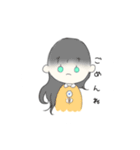 パステルカラーガール（個別スタンプ：11）