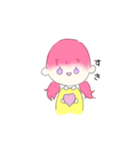 パステルカラーガール（個別スタンプ：13）