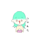 パステルカラーガール（個別スタンプ：19）
