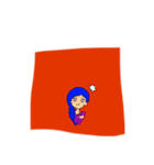 シンプルな文字とカラフルな女の子（個別スタンプ：19）