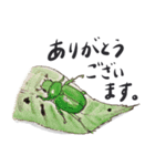 かしこまった虫たち（個別スタンプ：7）