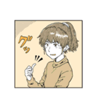 ひとコマミュージック・ガール（個別スタンプ：17）