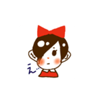 赤色りぼんちゃん（個別スタンプ：3）