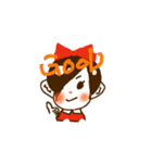 赤色りぼんちゃん（個別スタンプ：4）