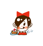 赤色りぼんちゃん（個別スタンプ：7）