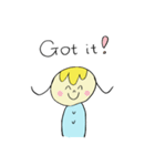 イングリッシュハッピーガール（個別スタンプ：1）