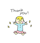 イングリッシュハッピーガール（個別スタンプ：2）