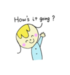 イングリッシュハッピーガール（個別スタンプ：3）