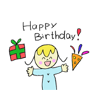 イングリッシュハッピーガール（個別スタンプ：5）