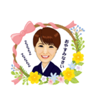 似顔絵 着物（個別スタンプ：3）