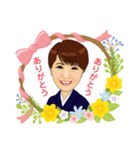 似顔絵 着物（個別スタンプ：4）