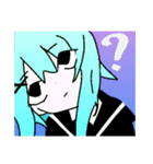 黒セーラーちゃん（個別スタンプ：6）