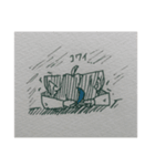一発描きkuroスタンプ（個別スタンプ：5）