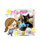 猫のアトムとリスのるかの仲良しスタンプ（個別スタンプ：4）