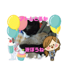 猫のアトムとリスのるかの仲良しスタンプ（個別スタンプ：10）