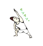 ヨガおじさんの擬音祭り。（個別スタンプ：3）
