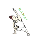 ヨガおじさんの擬音祭り。（個別スタンプ：4）
