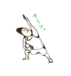 ヨガおじさんの擬音祭り。（個別スタンプ：9）
