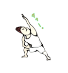 ヨガおじさんの擬音祭り。（個別スタンプ：11）