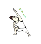 ヨガおじさんの擬音祭り。（個別スタンプ：12）