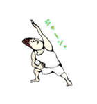 ヨガおじさんの擬音祭り。（個別スタンプ：15）