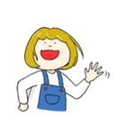 サロペットの女の子（個別スタンプ：8）