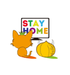 STAY HOME にゃんじんvol.2（個別スタンプ：1）