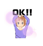 女の子の可愛いスタンプ（個別スタンプ：2）