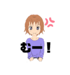 女の子の可愛いスタンプ（個別スタンプ：3）