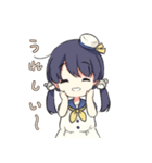 くまうさwithセーラー服（個別スタンプ：7）